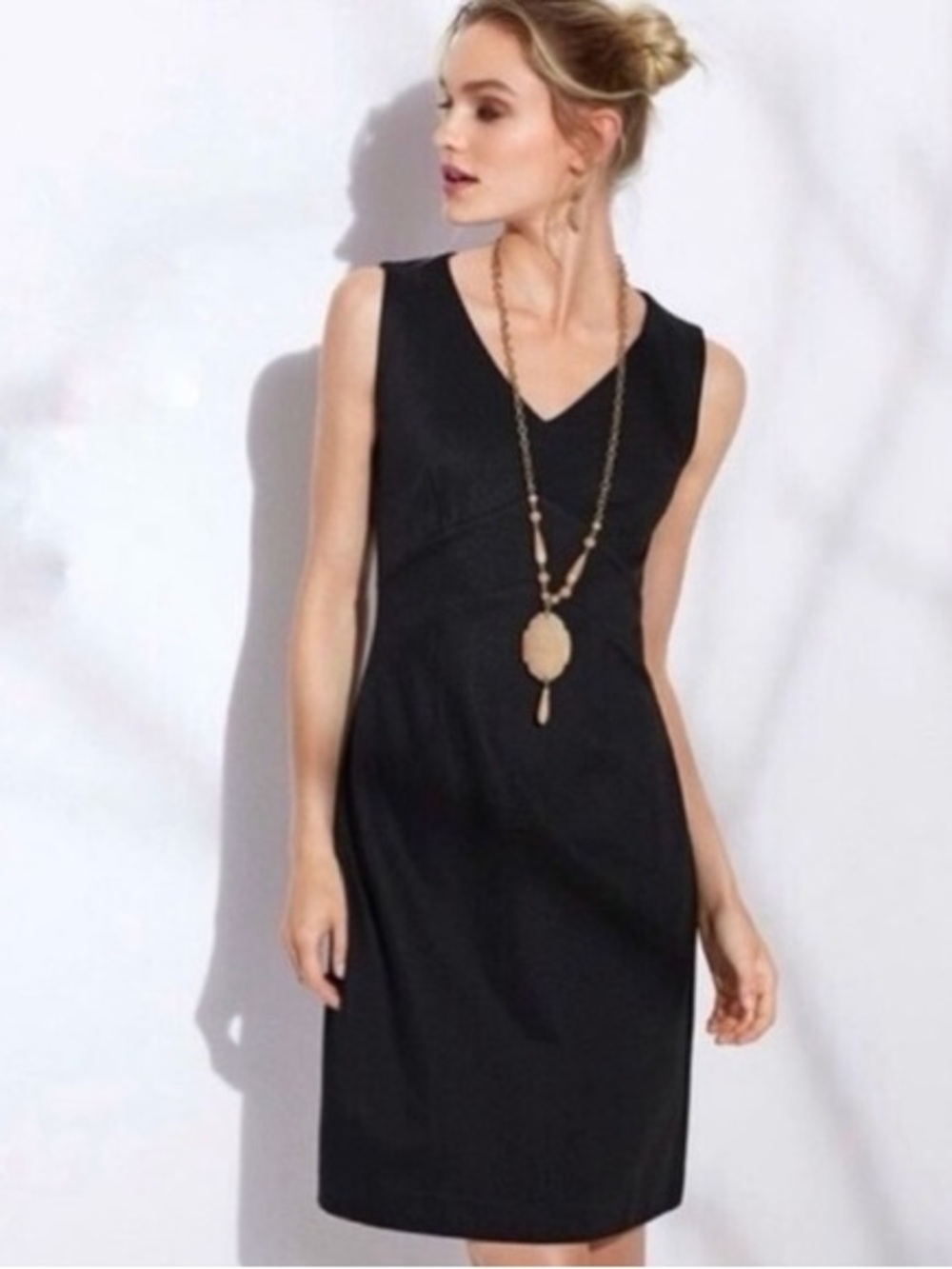 CAbi Modern Edie Ribbed Ponte Stretch Black Dress Style #3341 Size M